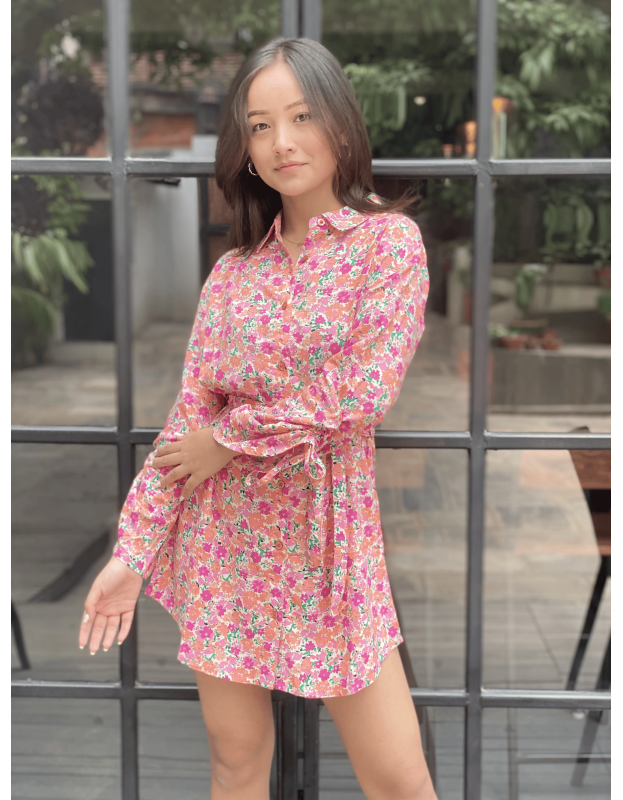 Floral Shirt Dress